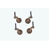 STALLION HARDWARE Antique Brass Caster Wheels 1 3/8Inch Wheel Diameter