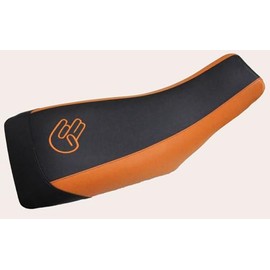 Hidden Comfort Camo HCC Racing seat Cover Compatible with Yamaha Raptor 350 Shocker Logo Black Gripper/Orange