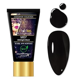 HYBA Masquerade Hybrid Gel Polish, 30ml Tube (Midnight Black) M07