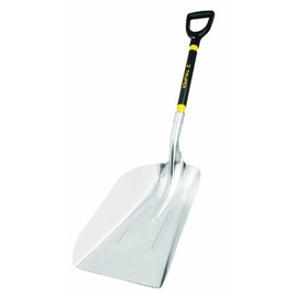 Truper 31299 Tru Pro Aluminum Scoop No.14, Fiberglass D-Handle, 27-Inch