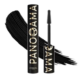 L'Oréal Paris Panorama Máscara de Pestañas Voluminizadora All Night Black Lavable, Ojos Hasta 1.4 veces Más Grandes Visiblemente Más Grandes, Mirada P