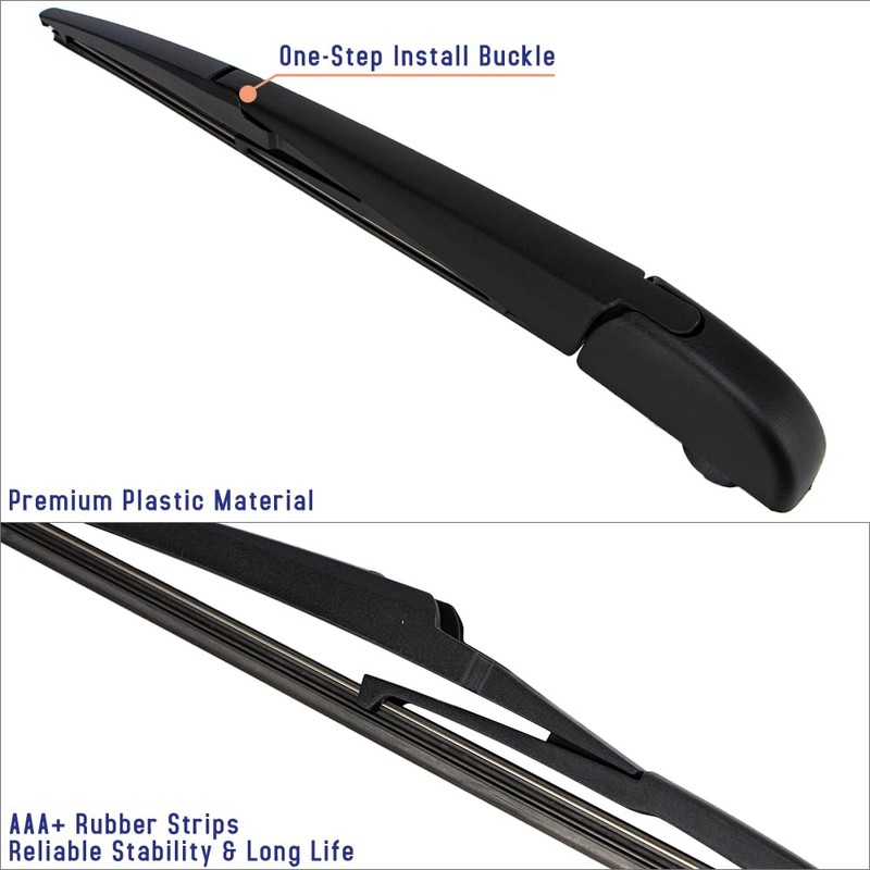 Shopauto Rear Windshield Wiper Arm Blade Assembly Kit Compatible with