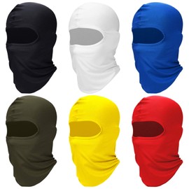 6 Pieces Face Balaclava Cover Ice Silk UV Protection Full Face Cover for Women Men Outdoor Sports