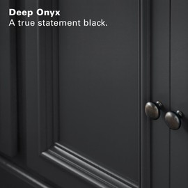 KILZ Tribute Cabinet, Door & Trim Paint for Interior/Exterior, Semigloss, Deep Onyx, 1 Gallon