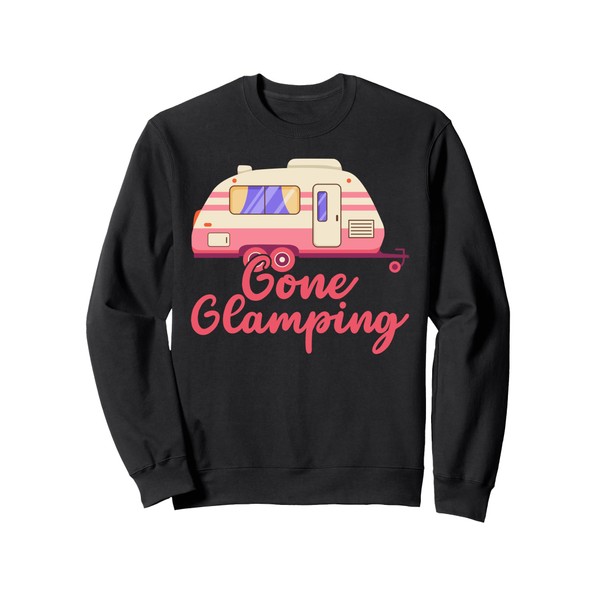 Gone Glamping Nature Camping Trip Campfire Glamper Sweatshirt