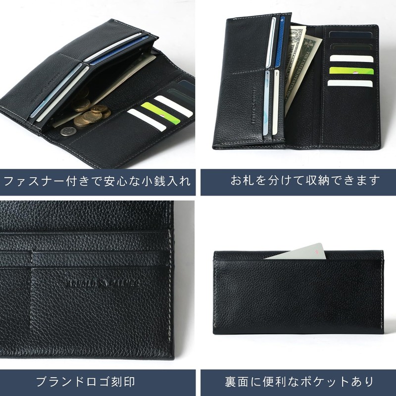 Arnold Palmer Men's Wallet, Genuine Sheepskin Leather, Long Wallet, Cover,