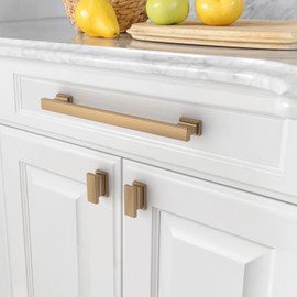 Asidrama 6 Pack 6.3 Inch(160mm) Champagne Bronze Kitchen Cabinet Handles, Cabinet Pulls Kitchen Cabinet Hardware for Cupboard Drawer Pulls