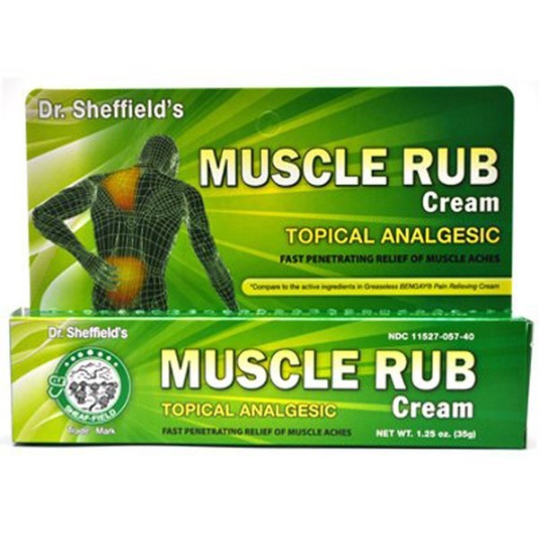 Dr. Sheffield's Muscle Rub Crema Analg?SICA t?pica 1.25 oz (Paquete de 2)