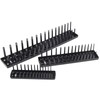 3PCS 1/4in 3/8in 1/2in Socket Holder Organizer Black Multifunctional Storage