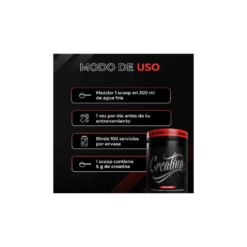 Adictos Al Gym Creatina Suplemento 500g 100serv Sfn
