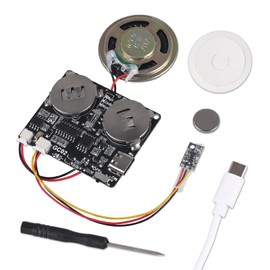 DONGKER Sound Module Magnetic Control 8 m Adjustable Volume and Playback Mode MP3 WAV Music Player Board with Speaker for DIY Music Box Greeting Card Creative Birthday