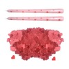 TVSVKWE 2 Long Pink Candles, 1 Pack Of Red Confetti,
