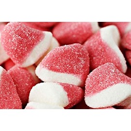 Smarty Stop Gummy Bites / Fruit flavored Gummy (Strawberry, Pink & white, 1 Pound (Pack of 1))