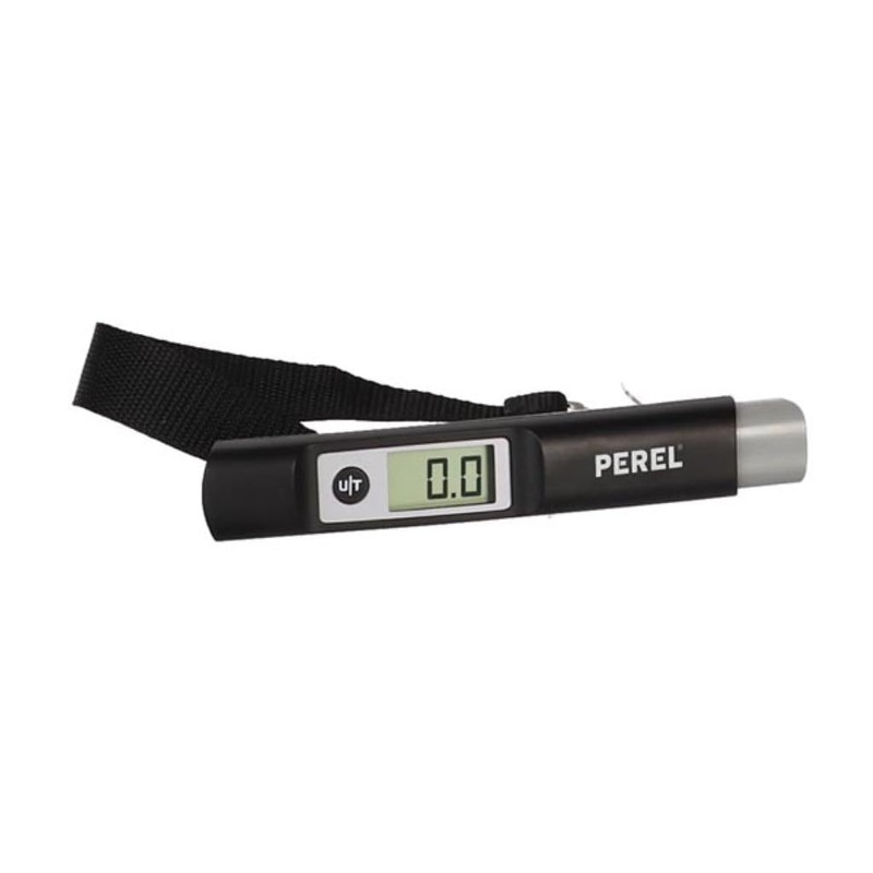 Perel Black Digital Electronic Luggage Scales 50kg Weight Automatic Shut-Off