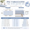 Maymiss 100% Waterproof Gingham Vinyl Tablecloth, Heavy Duty Oil Spill