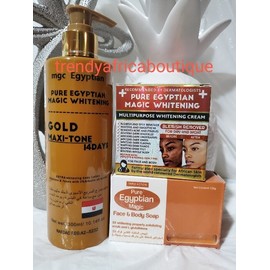 Mgc Philippines 3pc. Set: Pure Egyptian Maxitone  Lotion, Multi Purpose Face Cream & 1 Soap