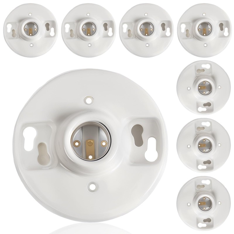 Saysurey 8 Pcs Medium Base E26 Lamp Holder Ceiling Light