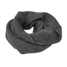 Cashmere Boutique: 100% Pure Cashmere Neck Cowl (Color: Charcoal Gray, Size: One Size)