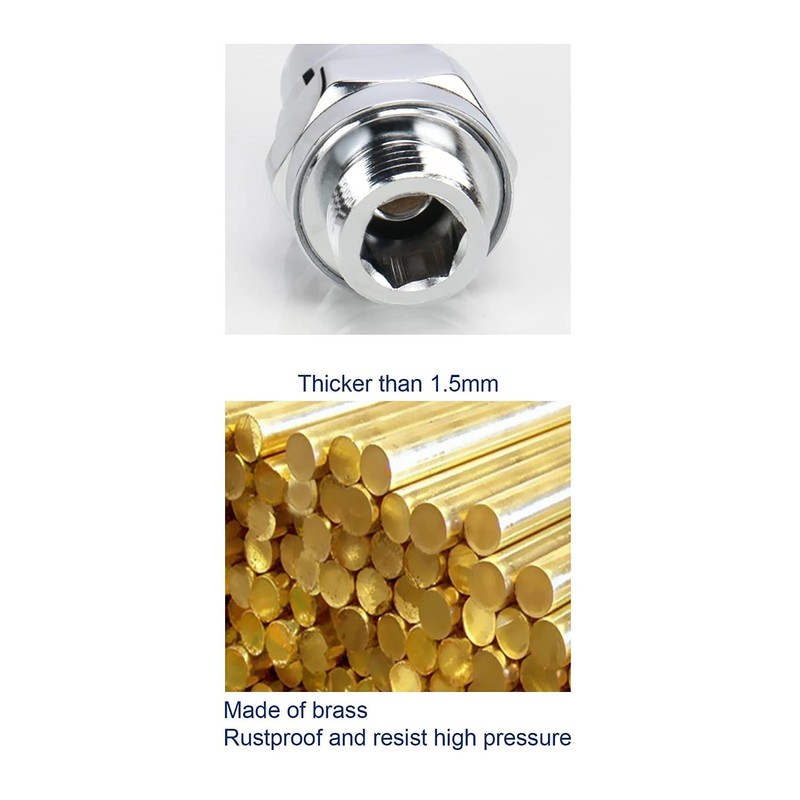 ieron Shower Head Extension, 360° Rotating Ball Swivel Adapter, Head