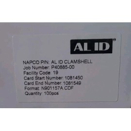 AL ID Napco PROX CARD II  Pack Of 25 Cards AL ID CLAMSHELL NEW 36 Bit wiegand Fac 19