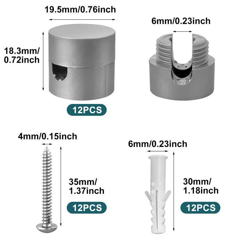 12 Pcs Ceiling Cable Mount Hook, Pendant Light Swag Hook