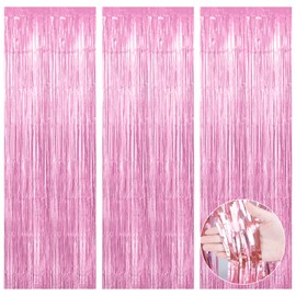 Tinsel Curtain, Glitter Curtain, Tinsel Curtain, Pink, Party Decoration, Glitter Curtain, Decoration Birthday, Fringe Tinsel Photo Wall Background, Metal Tinsel Valentine's Day Garland Balloons