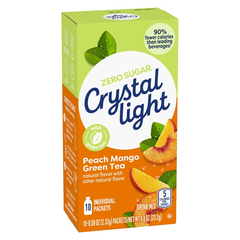 Crystal Light On-the-Go Drink Mix | Peach Mango Green Tea