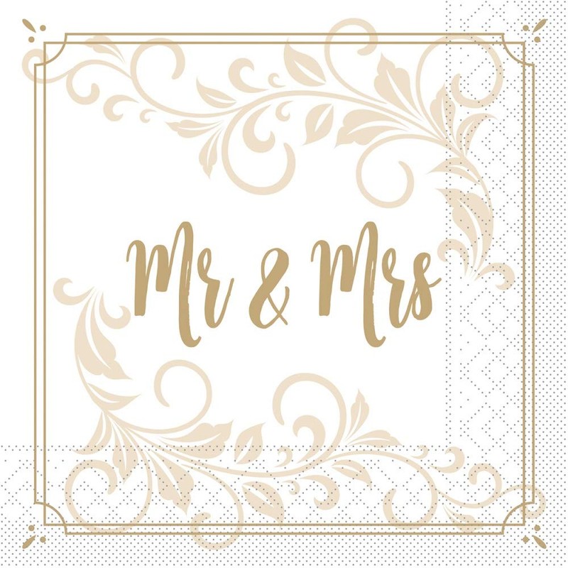 Sovie HORECA Tissue Napkin Mr & Mrs Wedding | Celebration