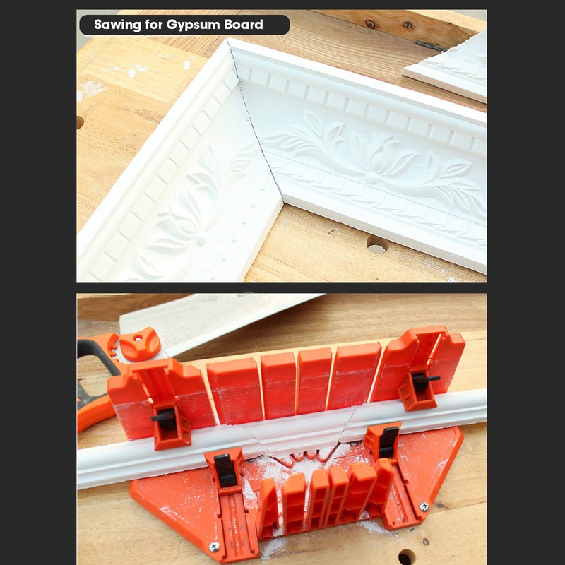 14-inch Mitre Box with Movable and Non-slip Jaw for Back