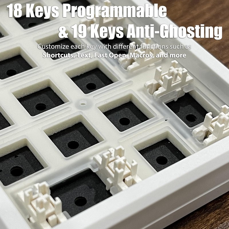 TISHLED Wireless Mechanical Numpad Barebones Kit, Gasket Programmable Macro Numeric