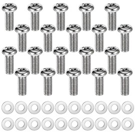20 Pcs M4 x 10mm Screw Monitor Stand Mounting Phillips Head Screw with 20 Washers for Computer Wall Mounting Arm Mounting