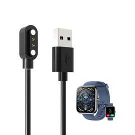 BOVUGAC [2 Pack] for BOOOMIC IDW25 Smart Watch Charger, Magnetic Replacement USB Charging Cable Compatible with BOOOMIC IDW25 Smart Watch Accessories(Black)