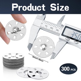 Vyuwast 300 Pcs Easy Fix Washers Insulation Washers for Screws 35mm Nail Gaskets Claw Washers for Screws Thermoboard Gypsum Board Extruded Plasterboard