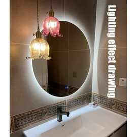 ONEBAO Glass Flower Pendant Light Lily of The Valley Decorative Chandelier with Adjustable Cable E27 Lamp Holder Single Lamp Lighting Fixture, Purple