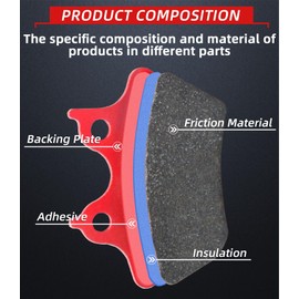 Brake Pads Front and Rear Compatible with 2000-2007 Harley Davidson Electra Glide Ultra Classic Road King Fatboy Heritage Softail Night Train Ceramic 3 sets FA400