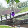 Gazing Ball Spiral Tail Wind Spinner Stabilizer, Garden Decorations Stainless
