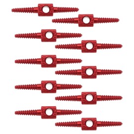 eMagTech Pack of 10 Bicycle Inner Tube Brake Bicycle Gear Cable Connection 26 mm Suitable for Mountain Bikes and Road Bikes Maintenance and Modification Red