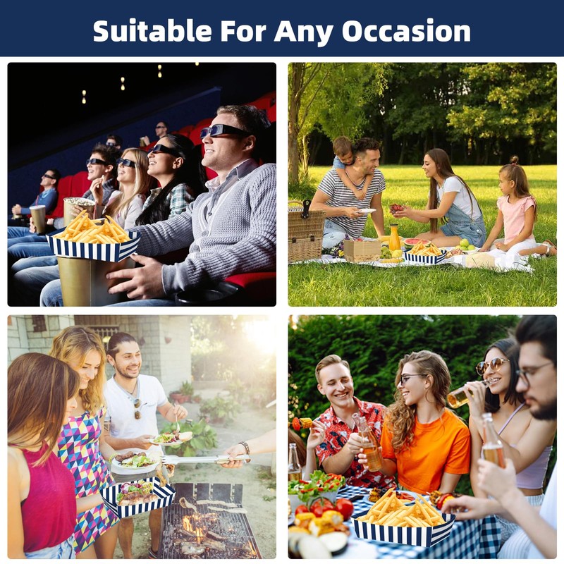 KERINGO No Folding Required 50 Pack 2 Lb Nautical Party