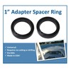 2 Pack Black Plastic 1" Depth Ring Adapter Spacer for