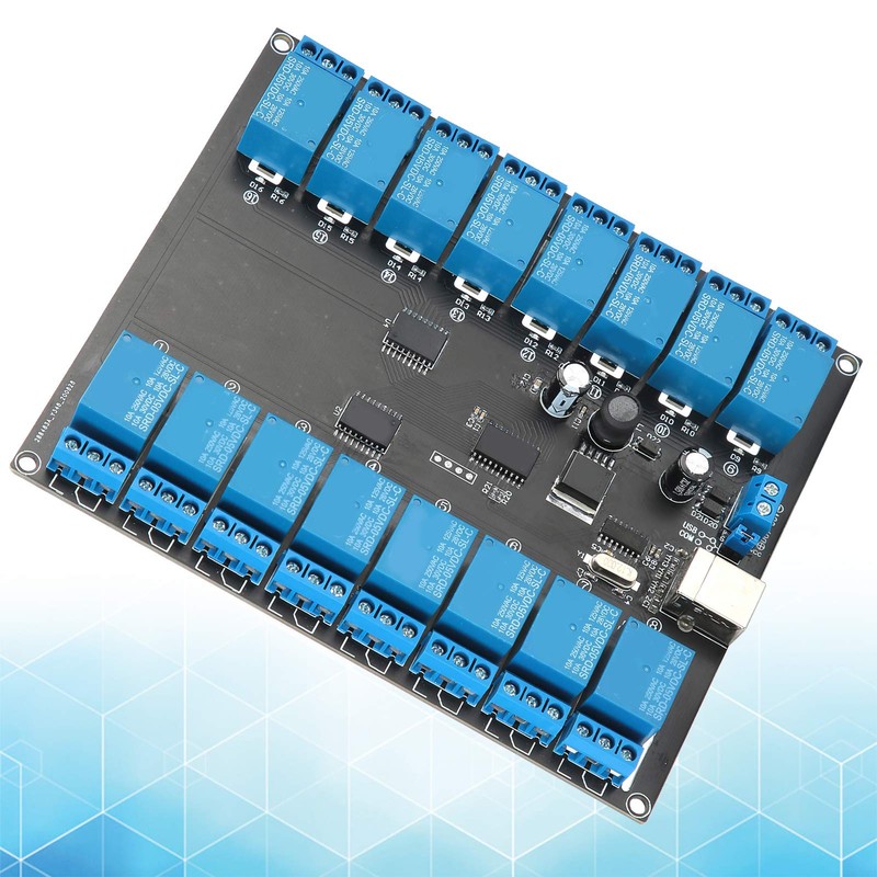 OptoIsolated Board Relay Module 16 Channel 936V USB Controlled SPDT