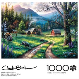 Buffalo Games - Charles Black - Bear Creek Ranch - 1000 Piece Jigsaw Puzzle for Adults Challenging Puzzle Perfect for Game Nights - Finished Puzzle Size is 26.75 x 19.75