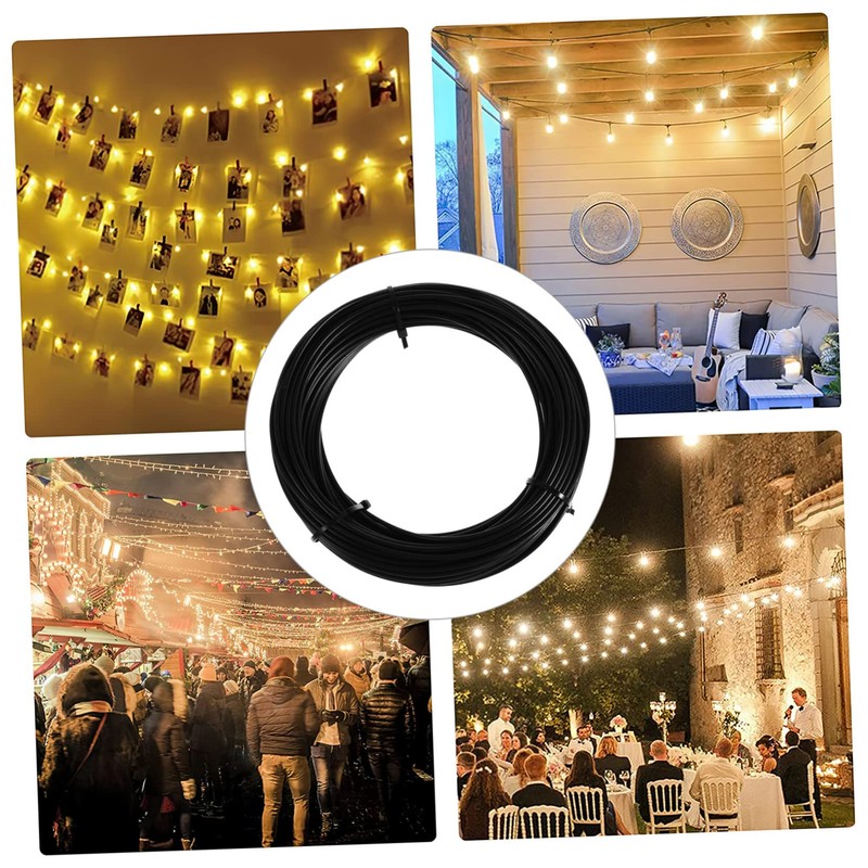 GLEAVI 25m Stainless Steel Cable Wire Coated Rope for Curtain