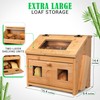 3J2 Discoveries Bread Box for Kitchen Countertop – Large Wooden