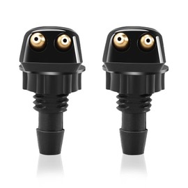 Gistilli 2 PCS Front Windshield Washer Nozzles, Car Wiper Washer Sprayer Kit Compatible for Most Cars (Black)