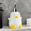 WAIT FLY Cute Duck Ceramic Soap Dispenser with Plasic Pump,