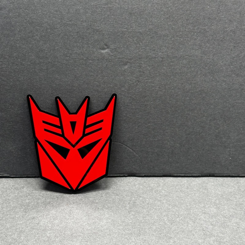 UsaStandard 2x Decepticon Transformer Mask Car Fender Badge Acrylic Emblem