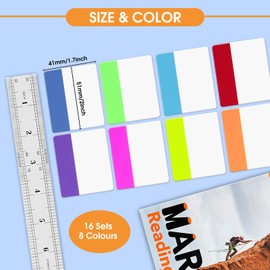 320 Pcs Page Markers Tabs Sticky Index Tabs Writable and Repositionable Coloured Tabs for Annotating Books 2inch Post it Notes Tabs Book Tabs for Pages Book Markers Document Flags