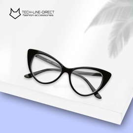 Cat Eye Womens Black Hot Fashion Clear Lense Nerd Geek Glasses Retro Style