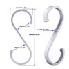 UFOVAOK Pack of 10 S Hooks, Black, S Shaped Aluminium