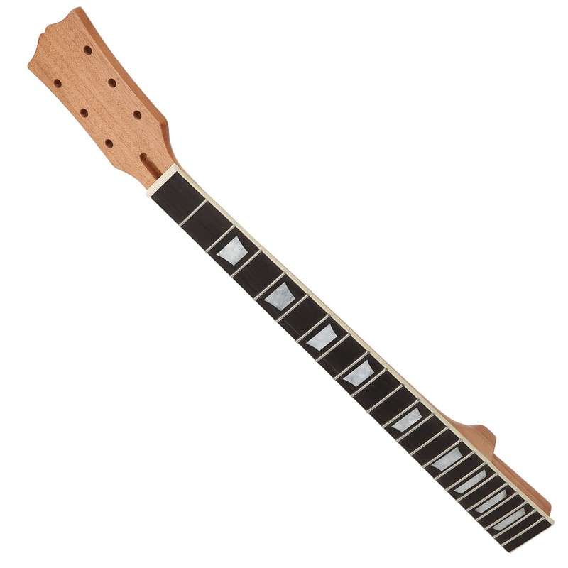 Wood Electric Guitar Neck 22Frets Rosewood Fingerboard with Trapezoidal Inlay